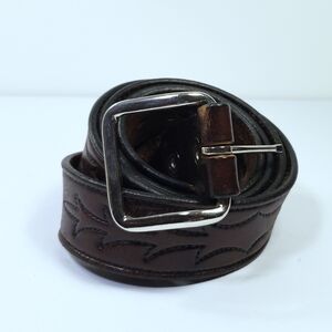 Vintage Tooled Leather Belt Western Cowgirl Belt